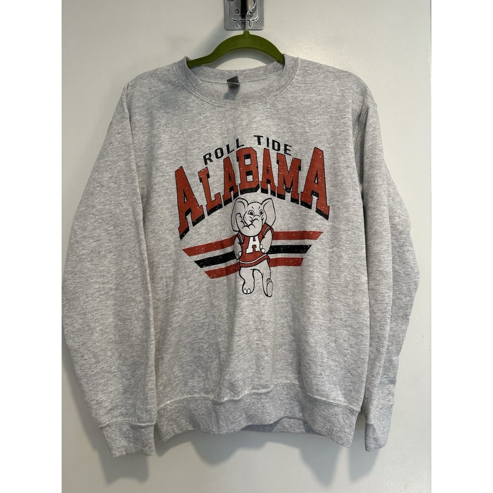 Vintage-style Alabama Crimson Tide Sz:S graphic Heather Gray Crewneck sweatshirt